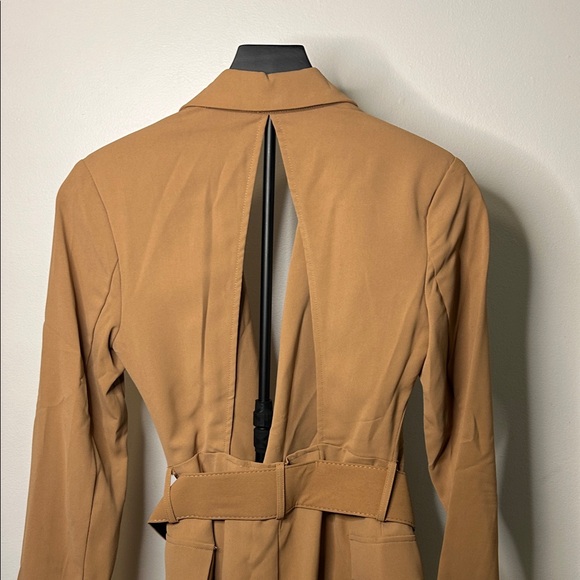 AKIRA Camel Double-Breasted Blazer Dress - Picture 3 of 11